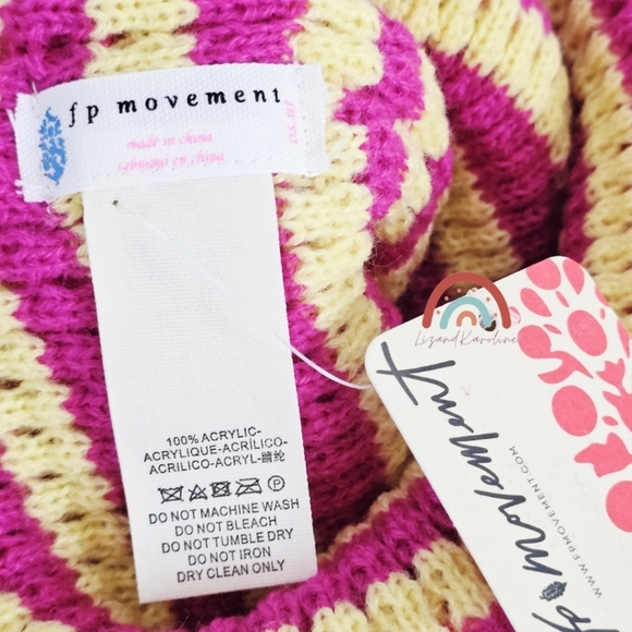 New! Free People Stripe It Up Cool Down Beanie - Picture 6 of 6